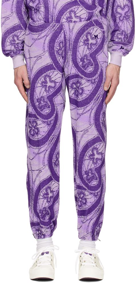 purple needles sweatpants